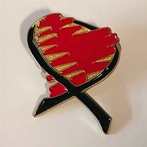 Organ Donation Awareness Lapel Pin Vintage Brooch Gold Told Enamel Pin